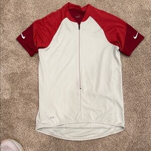 NIke Men’s large red and grey biking shirt